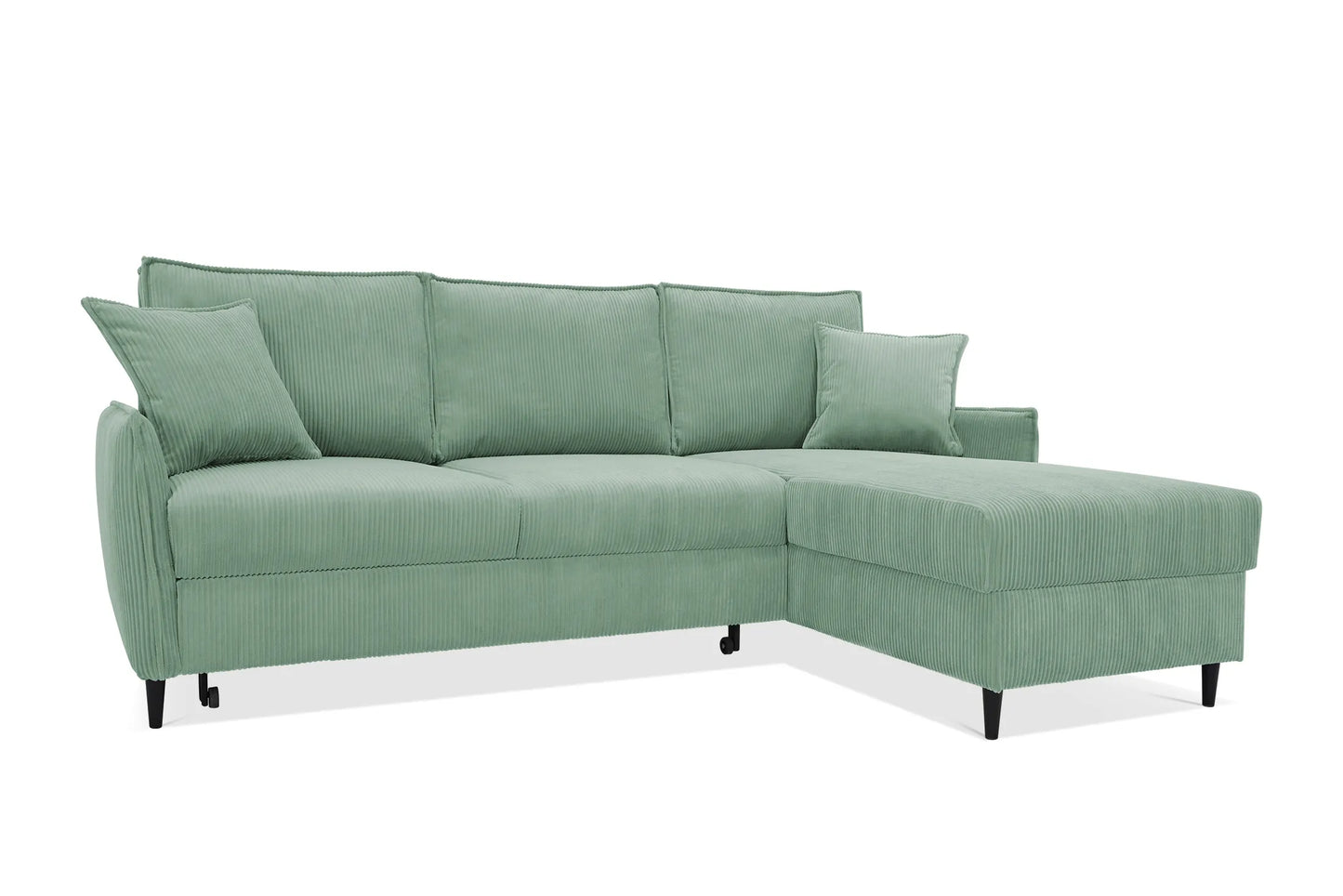 Narożnik Milo uni sztruks miętowy