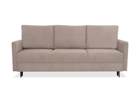 Sofa Manama rozkładana beżowa metalowe nóżki