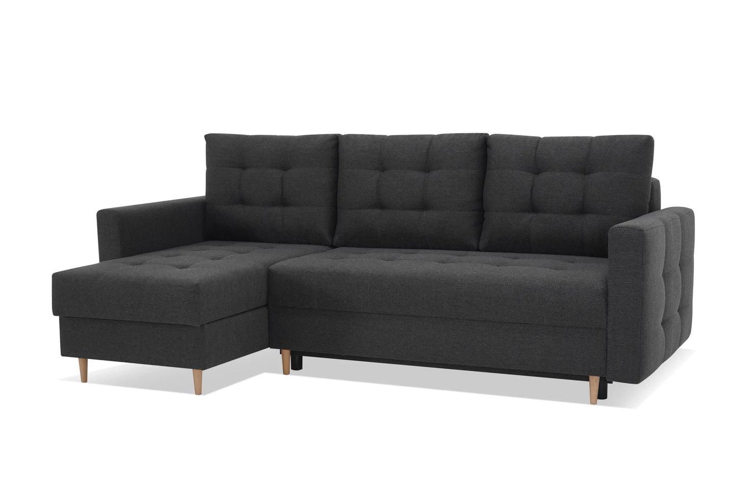 Narożnik Asti uniwersalny lewy/prawy ciemnoszary dwa pojemniki