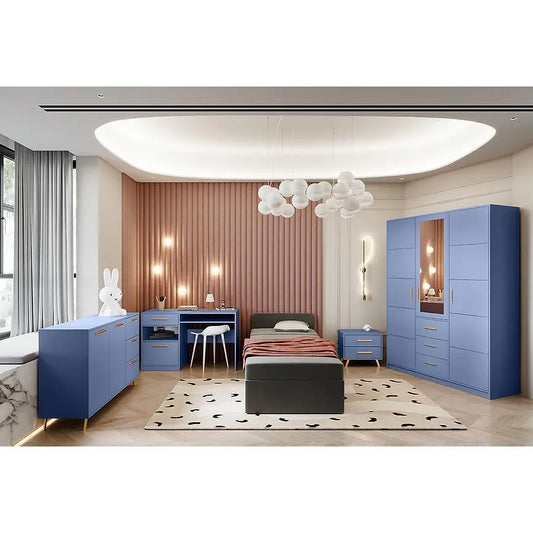 Biurko Bali zgaszony błękit nowoczesne