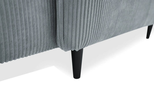 Narożnik Milo uni sztruks szary nowoczesny