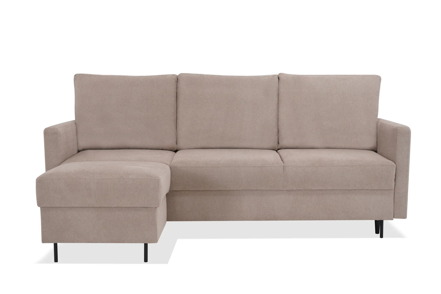 Sofa Manama rozkładana beżowa metalowe nóżki