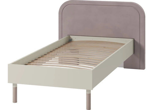 HARMONY HR-10 - łóżko 90 ze stelażem - kaszmir/truflowy