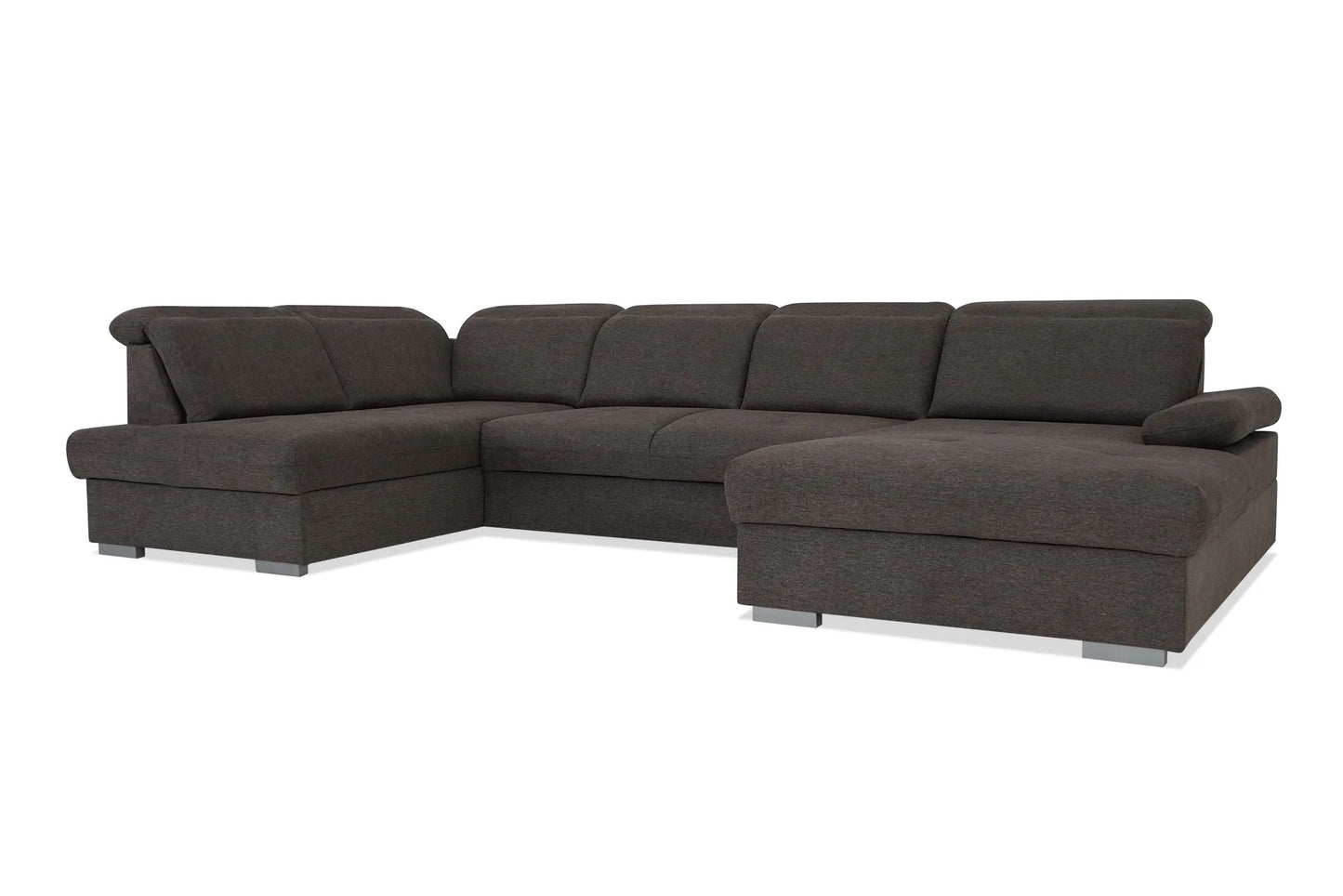 Narożnik Sofie U brązowy rozkładany prawy