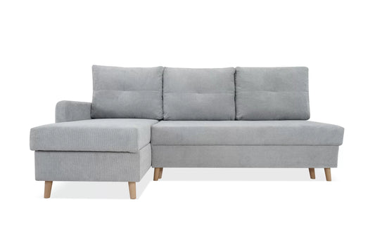 Narożnik Ethan lewy rozkładany szary