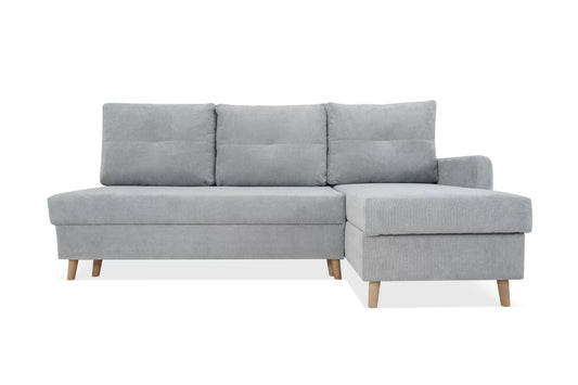 Narożnik Ethan prawy rozkładany szary