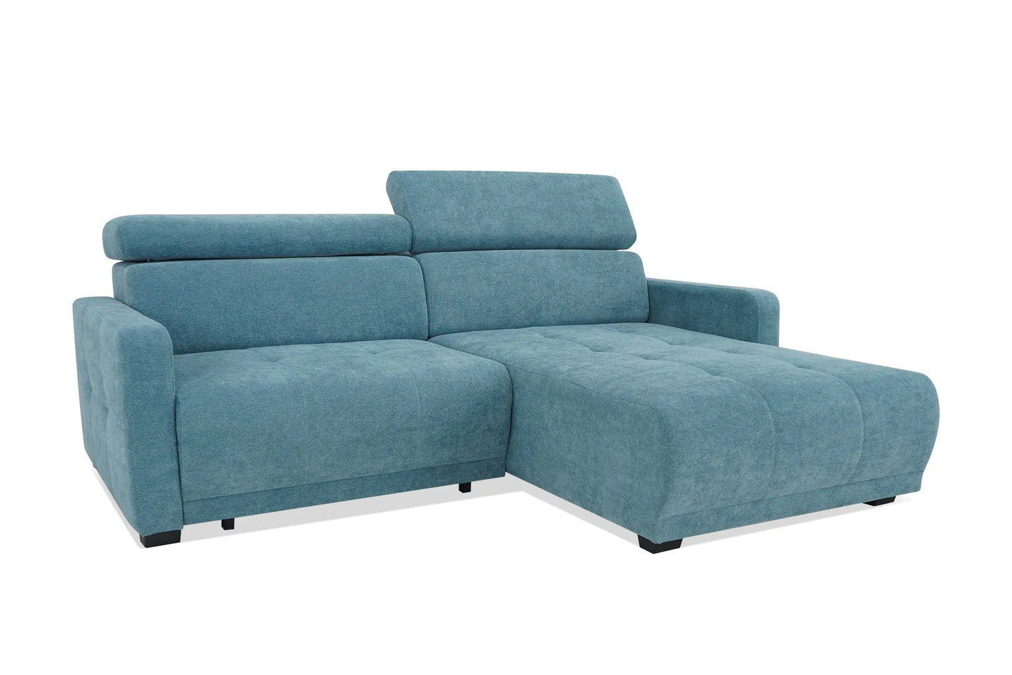 Narożnik Teal prawy rozkładany niebieski