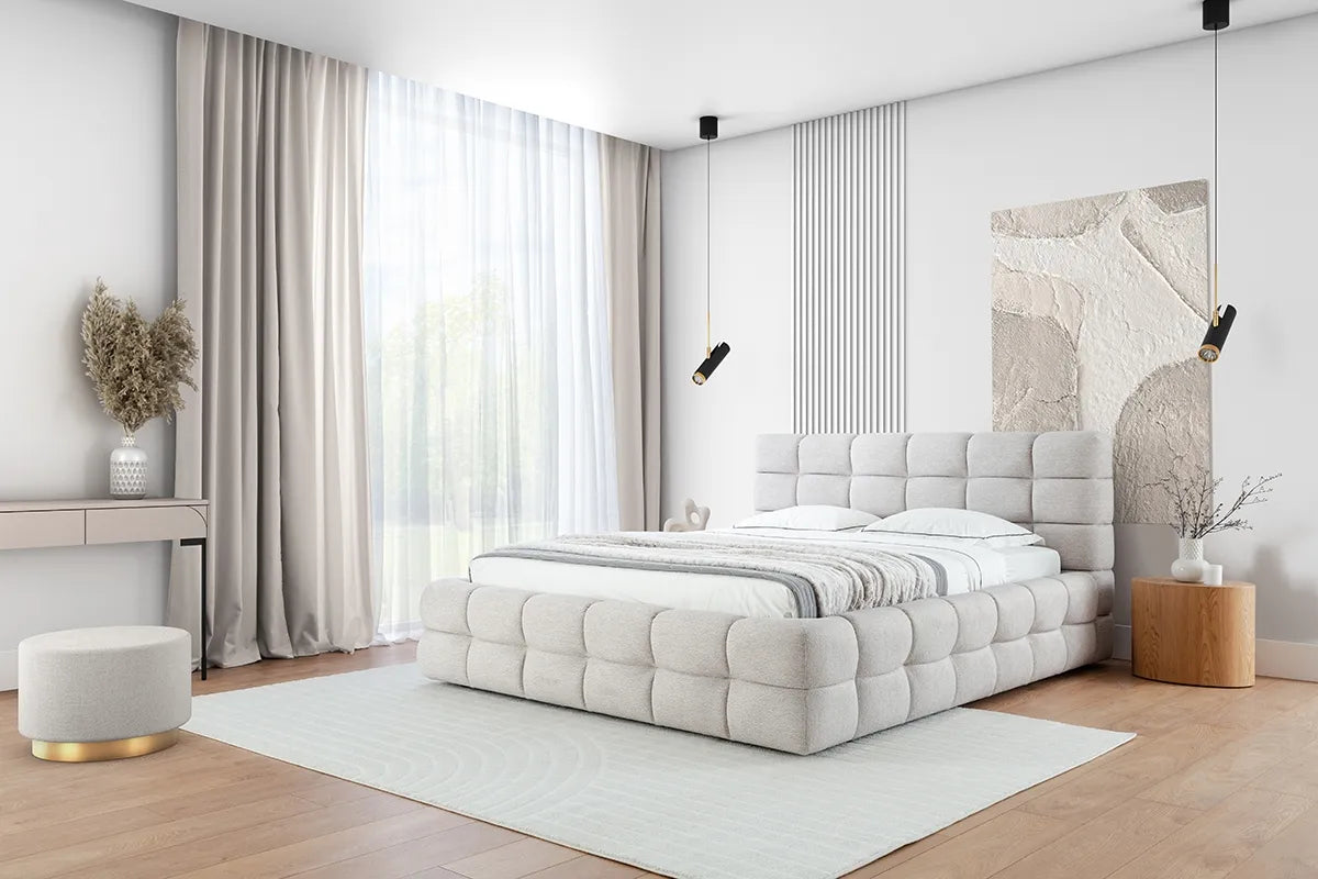 Łóżko Magnelio 160 tapicerowane boucle