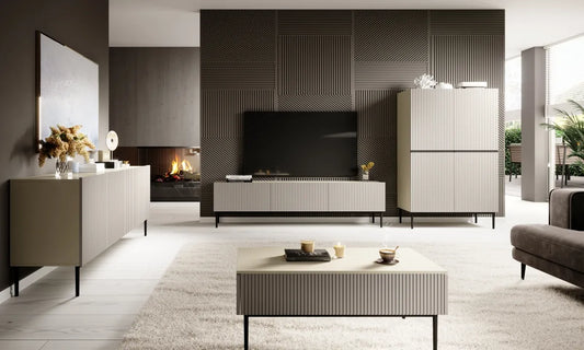 Kredens Nicole ryfla cashmere czarne detale