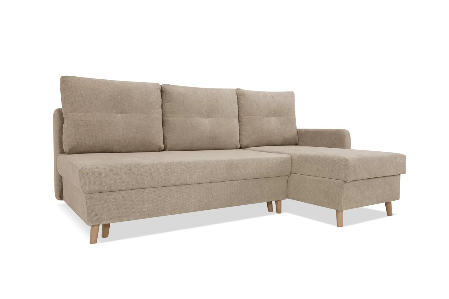 Narożnik Ethan beżowy rozkładany