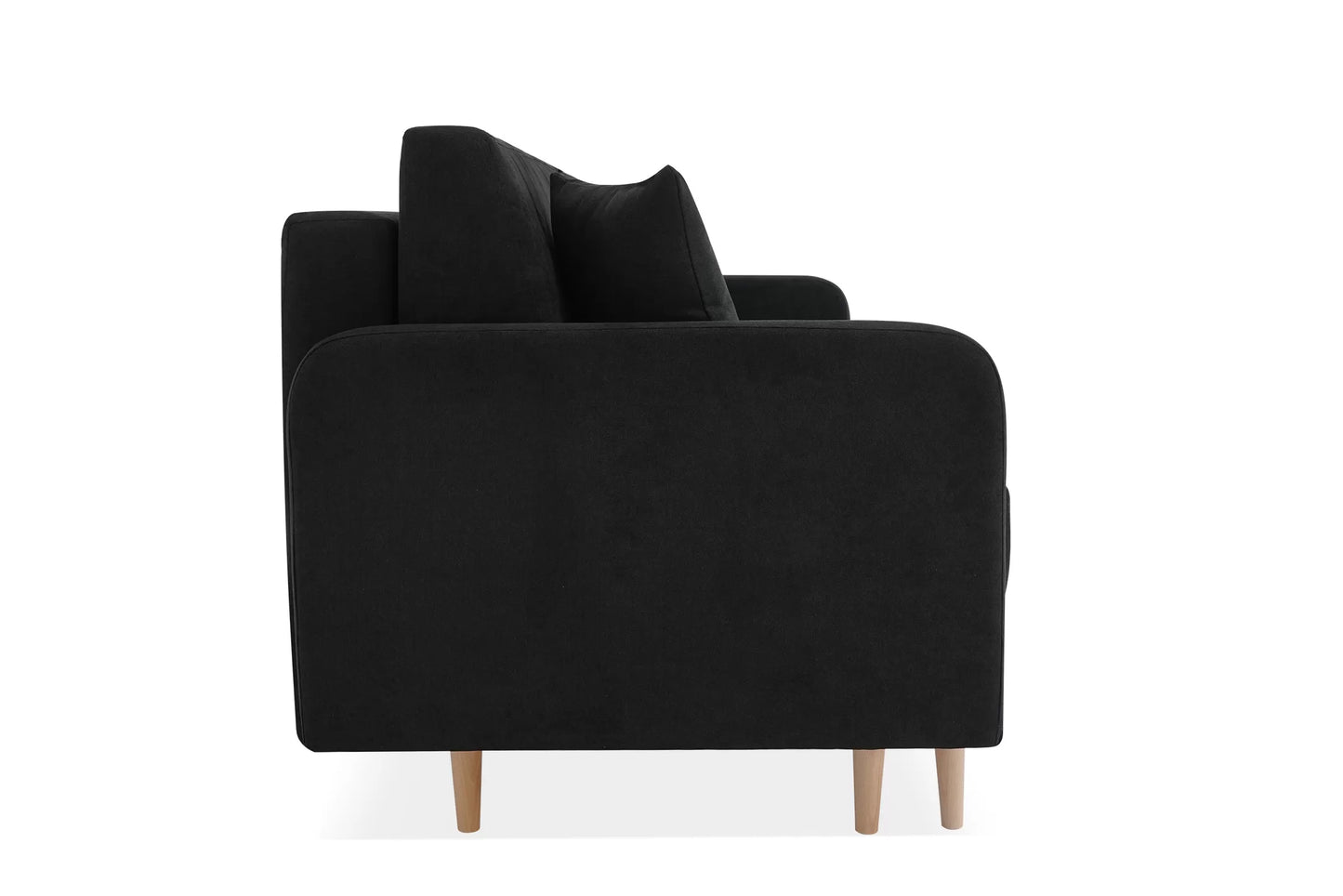 Sofa Spark antracyt dzianina nowoczesny nóżki drewniane