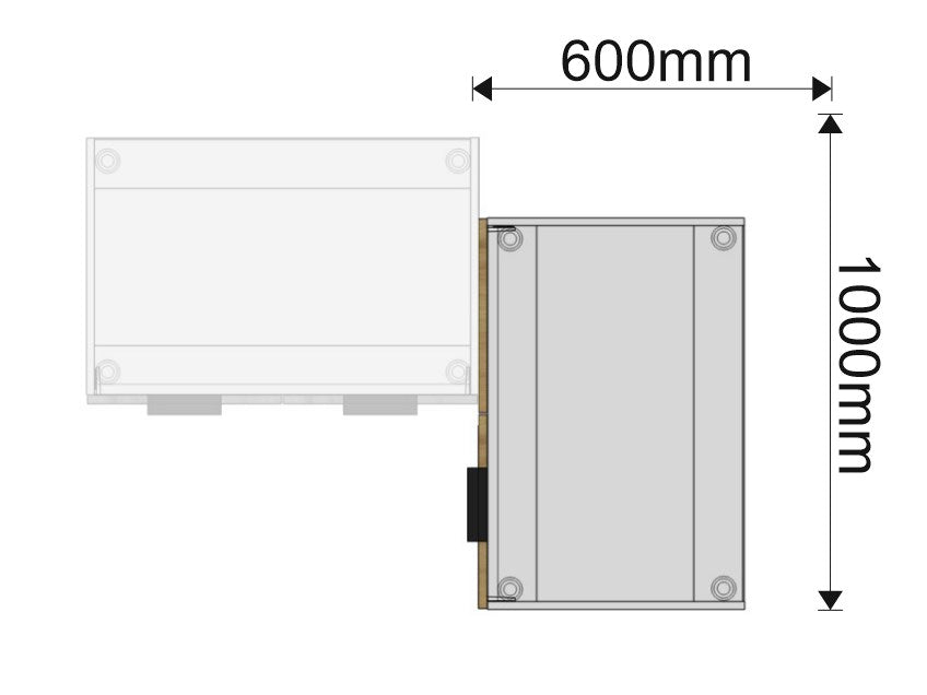 Szafka kuchenna dolna 80 cm COMBO – zaślepiona czarny / kaszmir