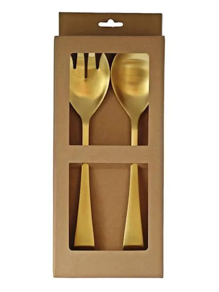 Zestaw sztućców sałatkowych GOLD