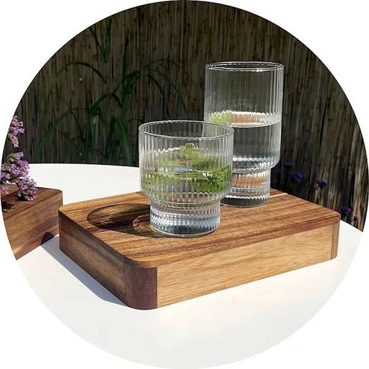 Komplet szklanek ryflowanych wciętych 4szt 300ml