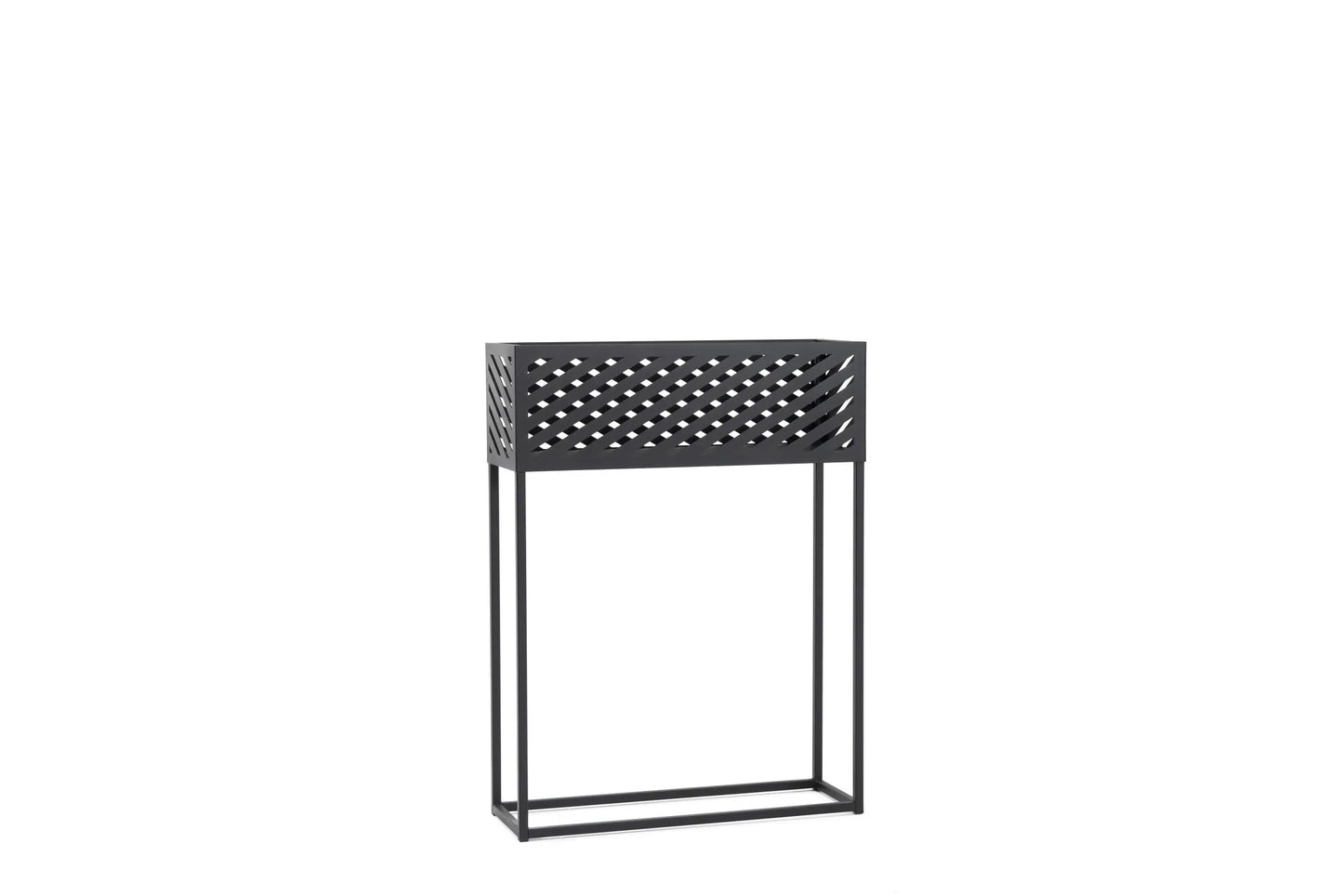 Kwietnik Loft KV13 czarny metal wysoki stojak na kwiaty