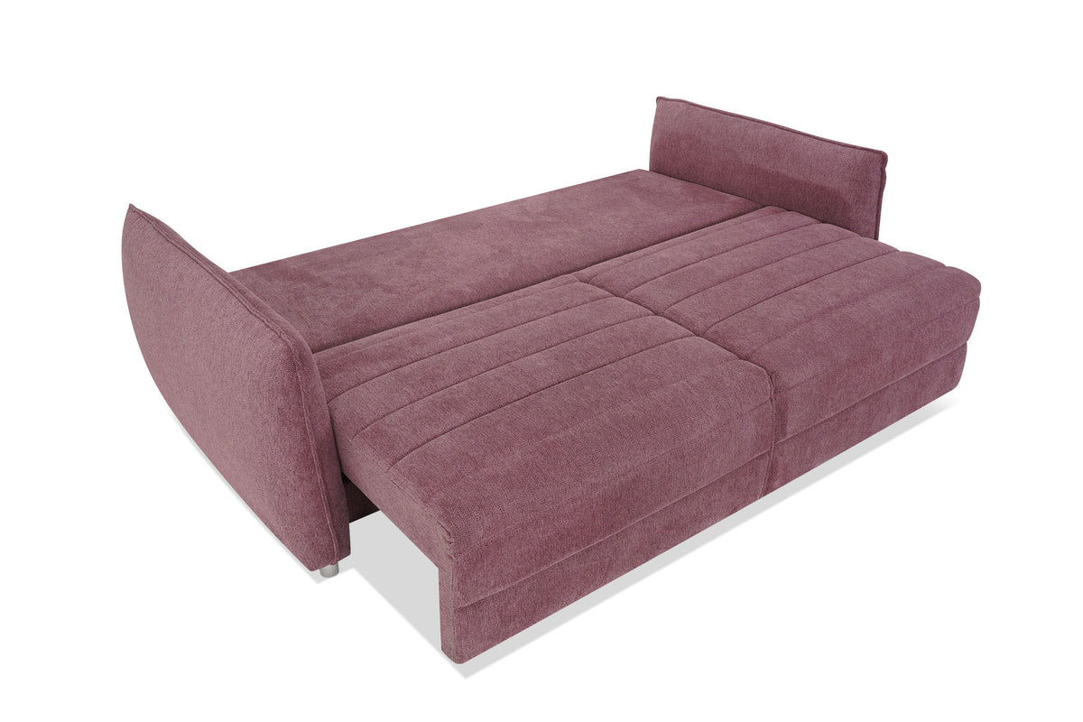 Sofa Rosie rozkładana w kolorze różowym
