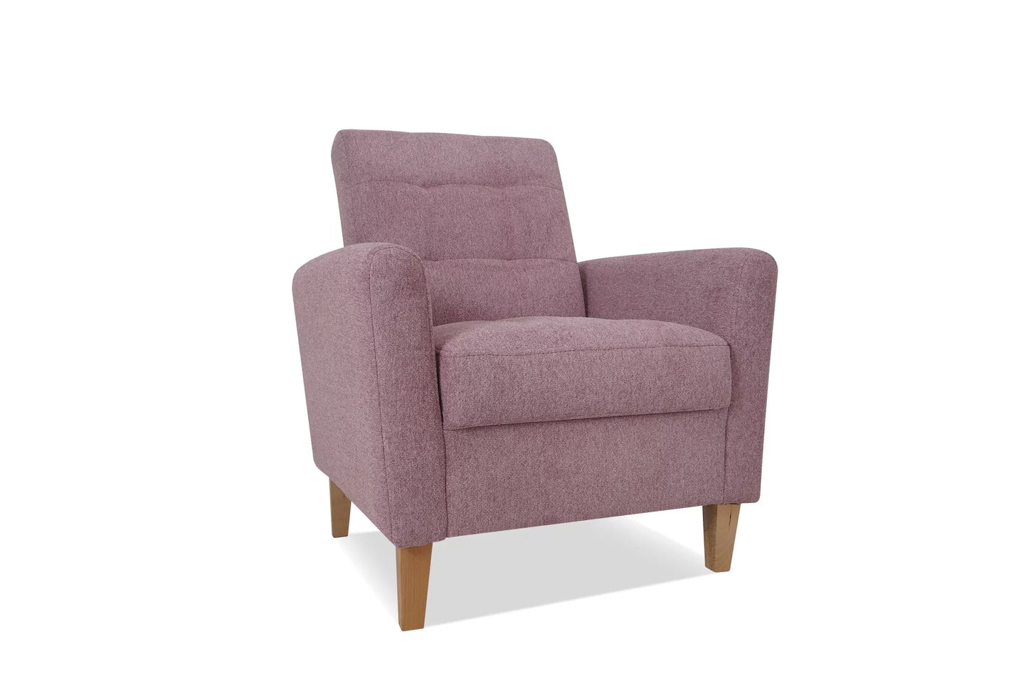 Fotel Daisy pudrowy róż plusz