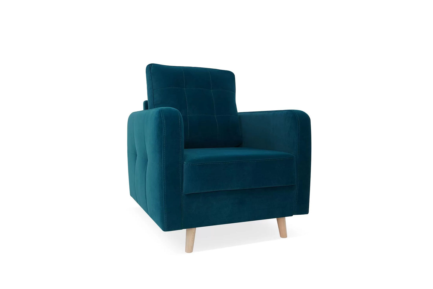 Fotel Nicea turkusowy velvet