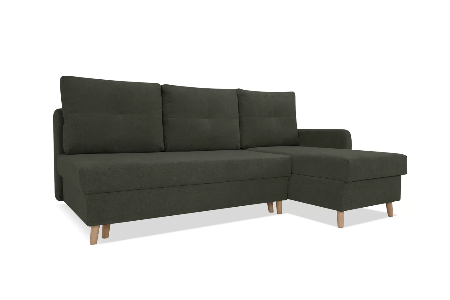 Narożnik Ethan czarny rozkładany