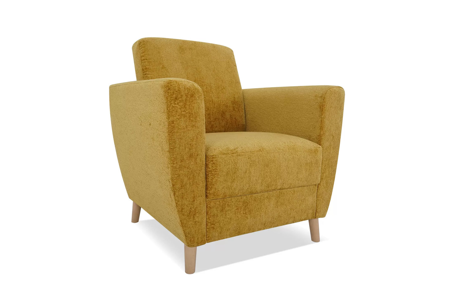 Fotel Flavo musztardowy szenil