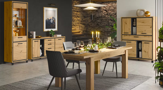 Witryna Trondheim oszklona dwudrzwiowa dąb