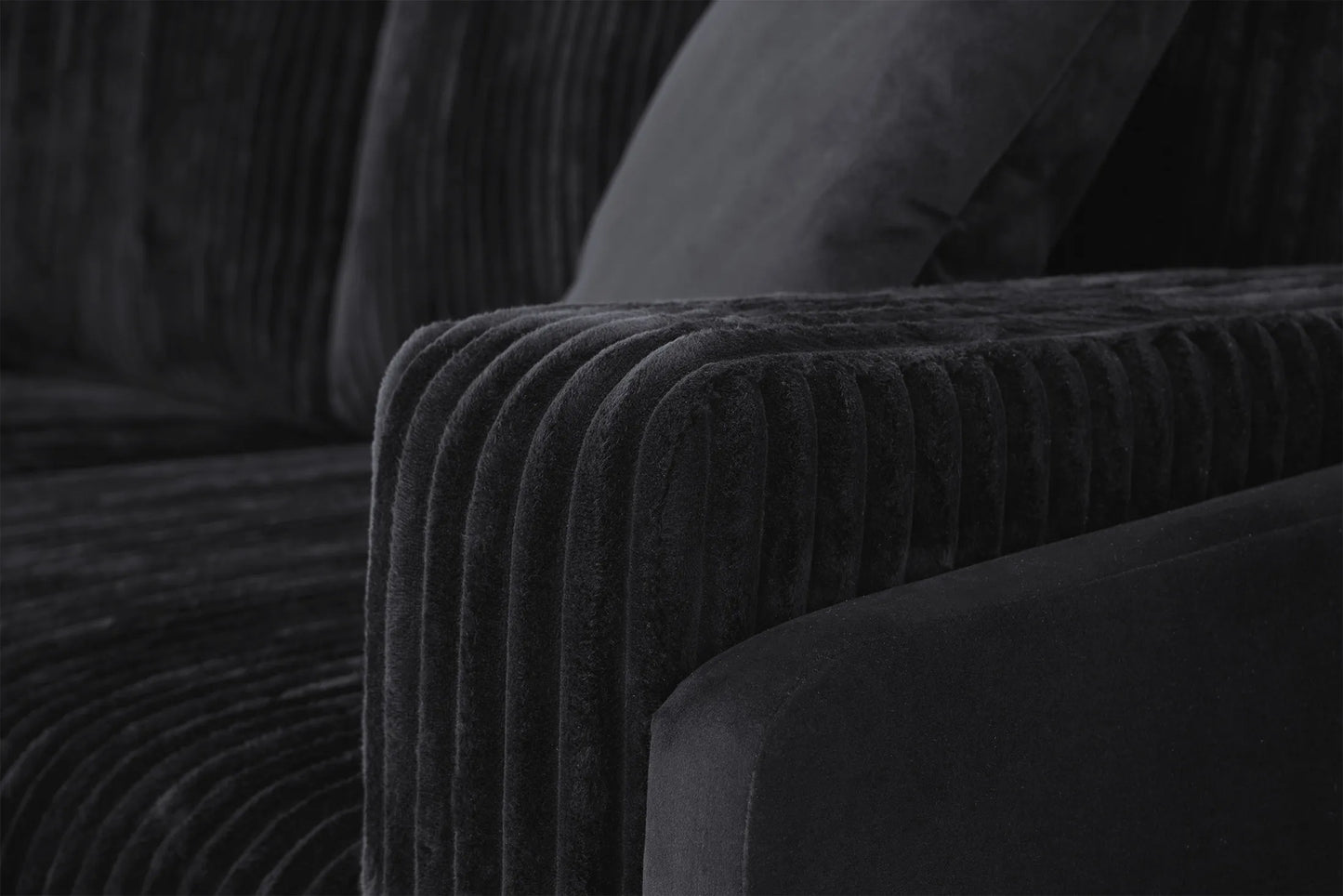 Sofa Arosa sztruks velvet miękka czarna