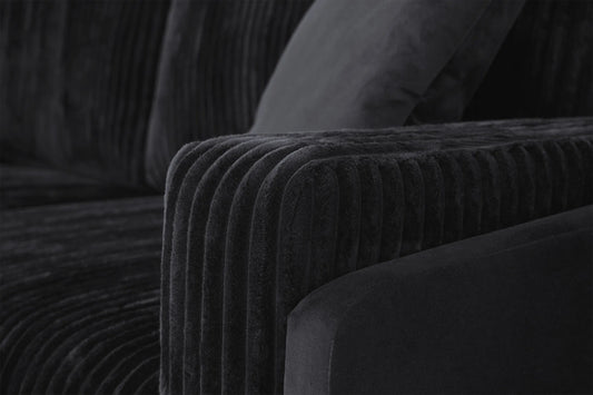 Sofa Arosa sztruks velvet miękka czarna