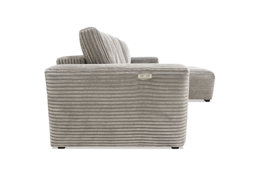 Narożnik Finn elektryk beżowy gruby sztruks