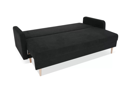 Sofa Spark antracyt dzianina nowoczesny nóżki drewniane