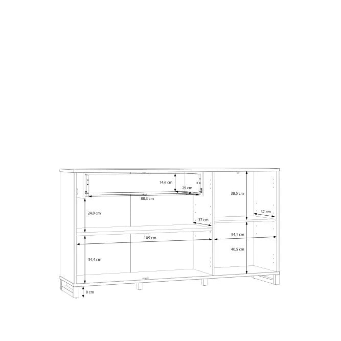 Komoda Mareda trzydrzwiowa dąb valencia