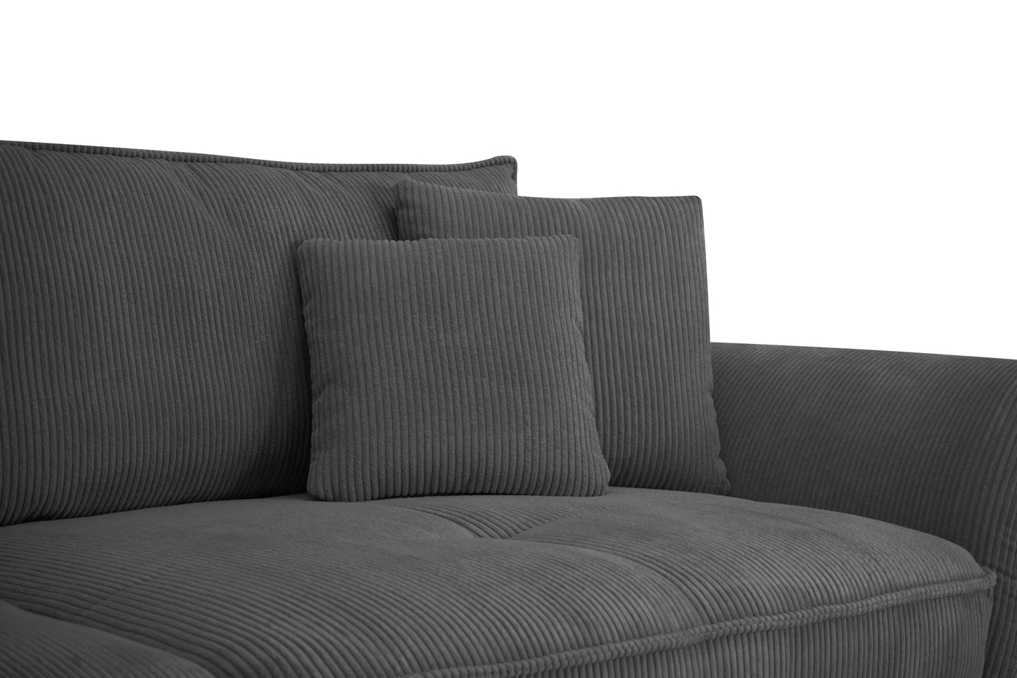 Sofa Fluffy grafitowa sztruksowa Poso