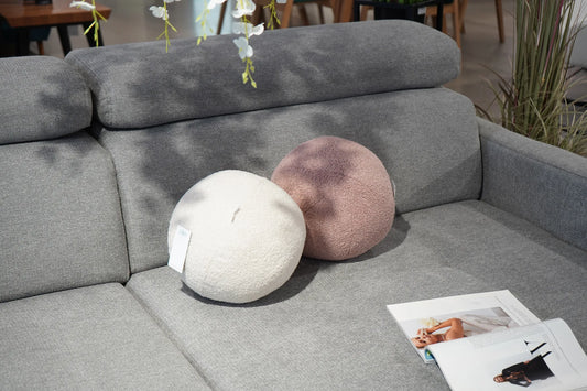 Poduszka Ball piłka boucle miękka beż