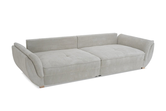 Sofa Fluffy jasnoszara sztruksowa Poso