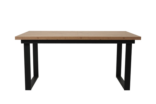 Stół Linares proste nogi czarne metalowe 160/240 rozkładany