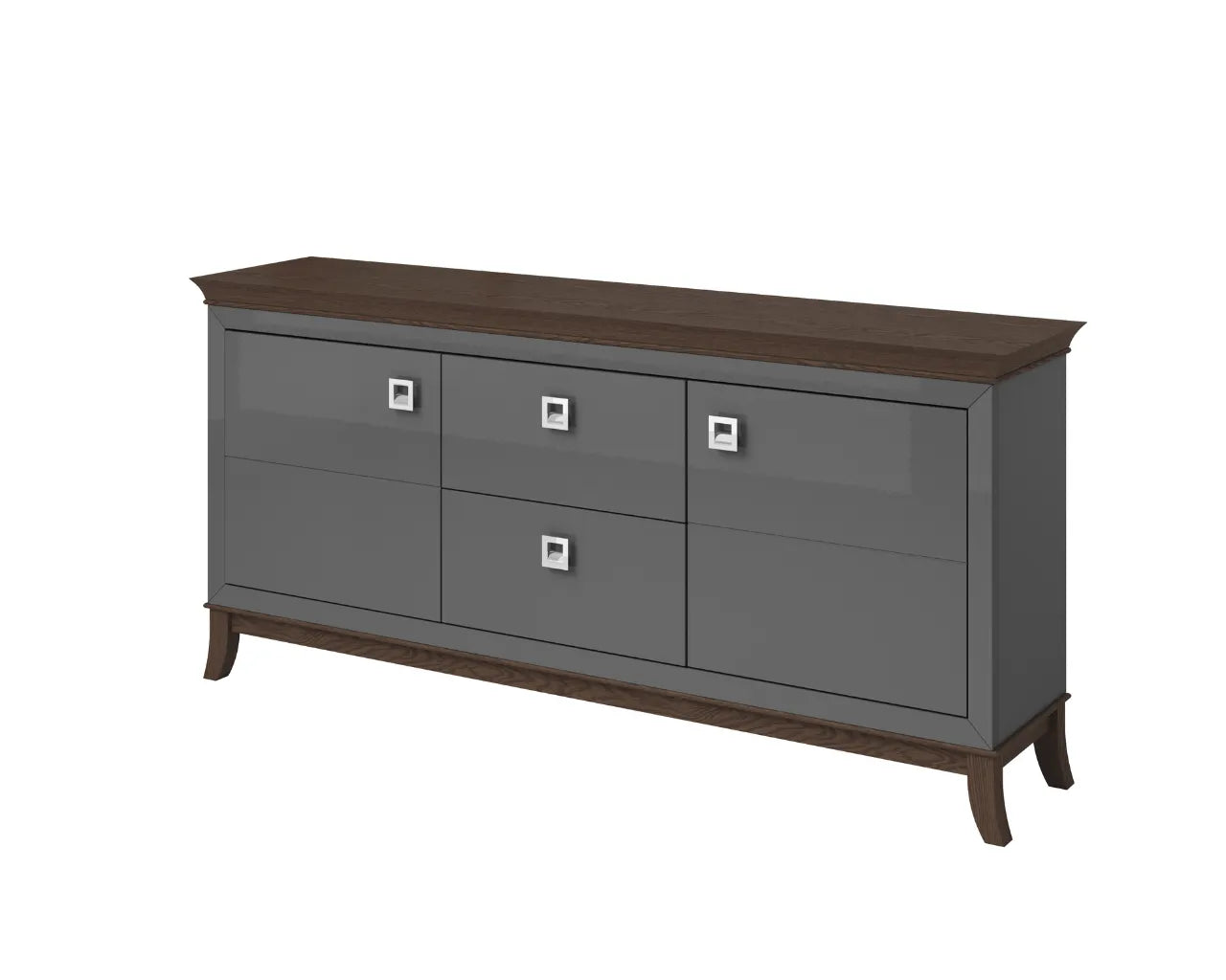 Komoda Tisaro antracyt nowoczesna szuflady