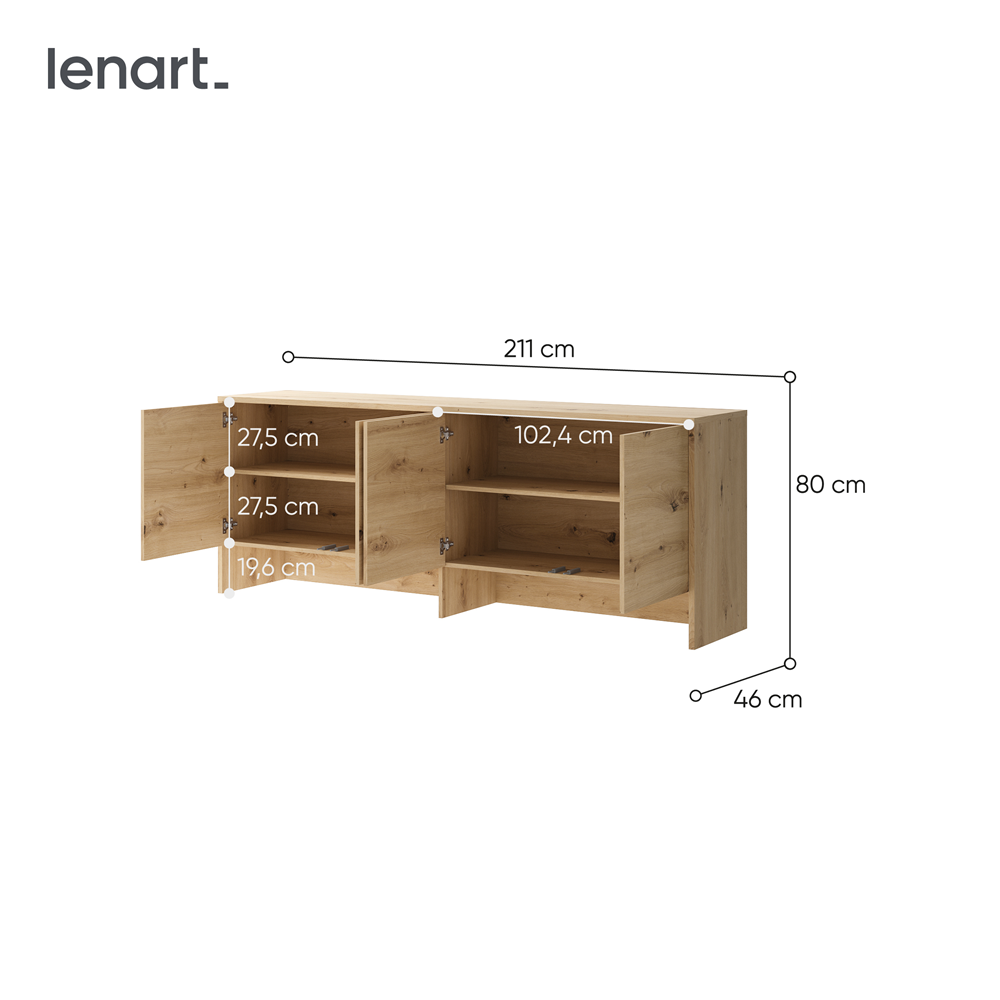 BED CONCEPT BC-10 nadstawka do BC-05 - dąb artisan