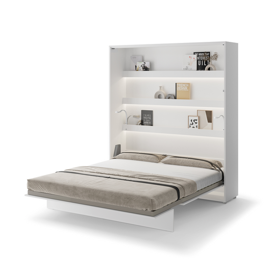 BED CONCEPT BC-13p - półkotapczan pionowy 180 - biały połysk