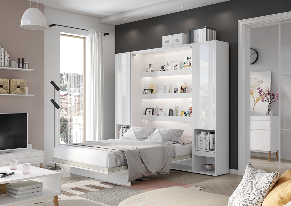 BED CONCEPT BC-13 - półkotapczan pionowy 180 - szary