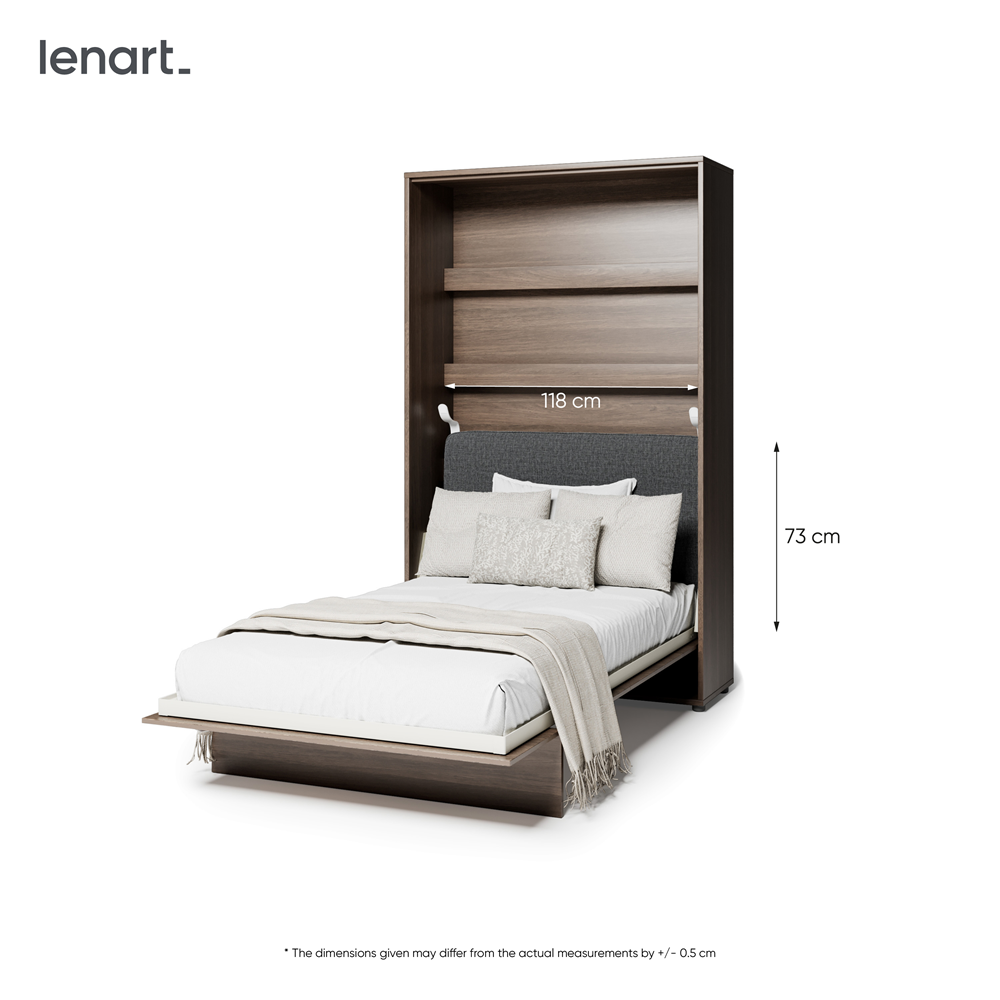 BED CONCEPT BC-32 zagłówek tapicerowany 120 do BC-02 - grafit ART 82630