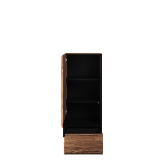 BORGA BG-06 - szafka 1d1s - dąb catania/czarny/dąb catania mdf