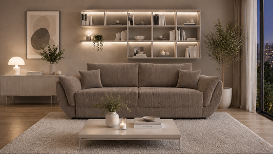 Sofa Marlin kolor beżowy POSO 02 rozkładana