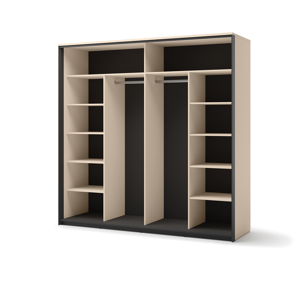 ENNA EN-01 - szafa 2D - beż piaskowy/czarny