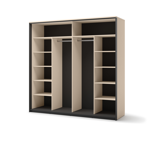 ENNA EN-01 - szafa 2D - beż piaskowy/czarny