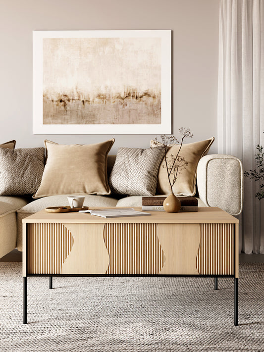 Stolik kawowy Flow Dąb Vincenza Bielona / Czarny, Lenart Fw-06