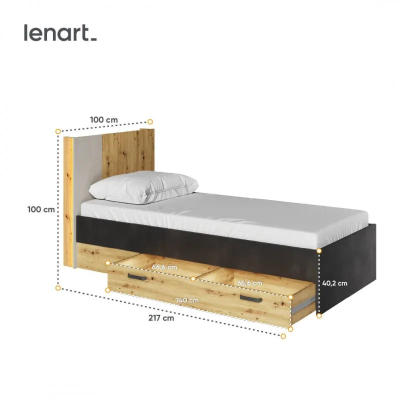 Łóżko Qubic 90 QB-12 Lenart Meble