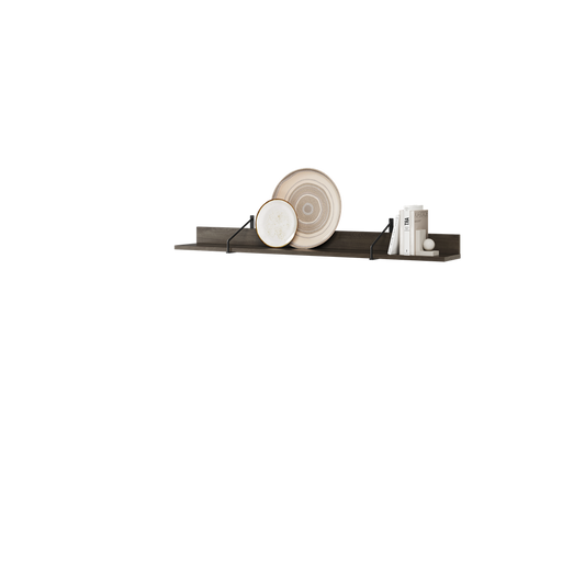 PIEMONTE PE-04 - półka wisząca - jesion portland/czarny