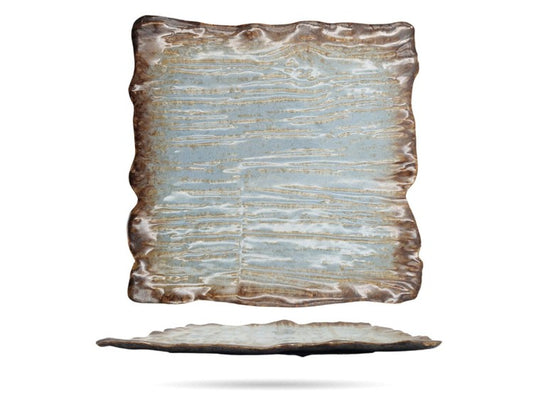 Kwadratowy talerz sushi 30 cm Moku Topaz KERA CERAMIKA