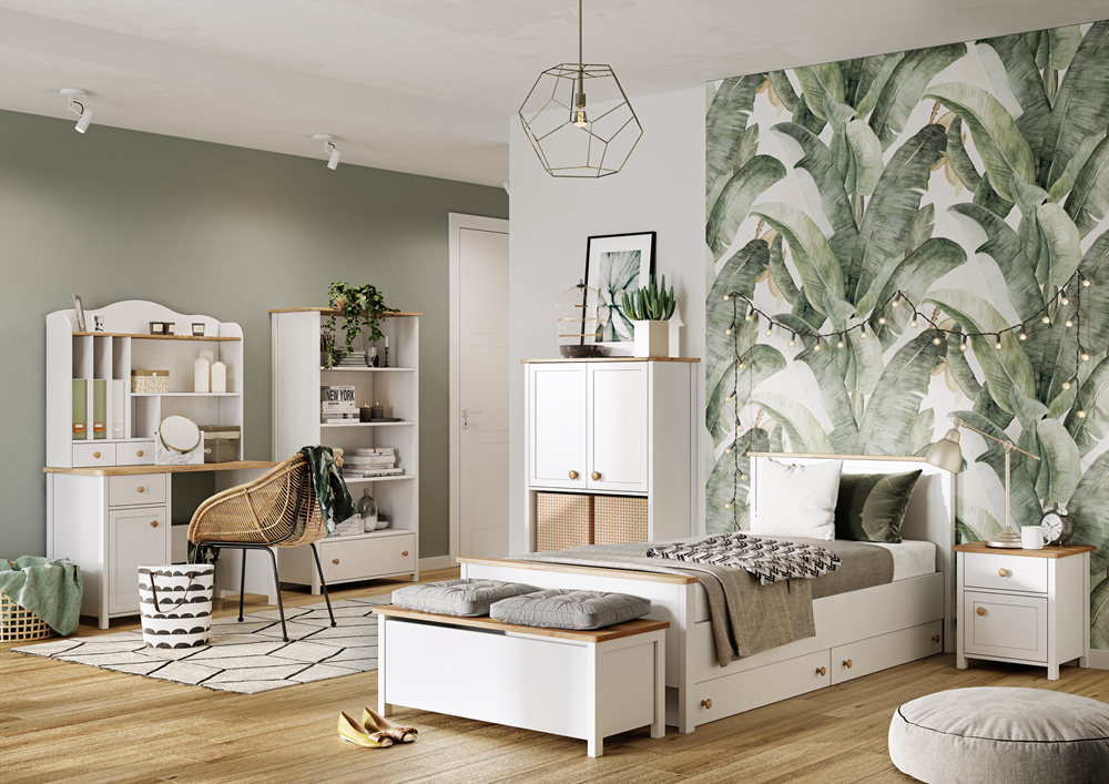 STORY SO-10 - kontener - biały/dąb nash