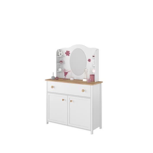 STORY SO-05 - komoda 2d1s - biały/dąb nash