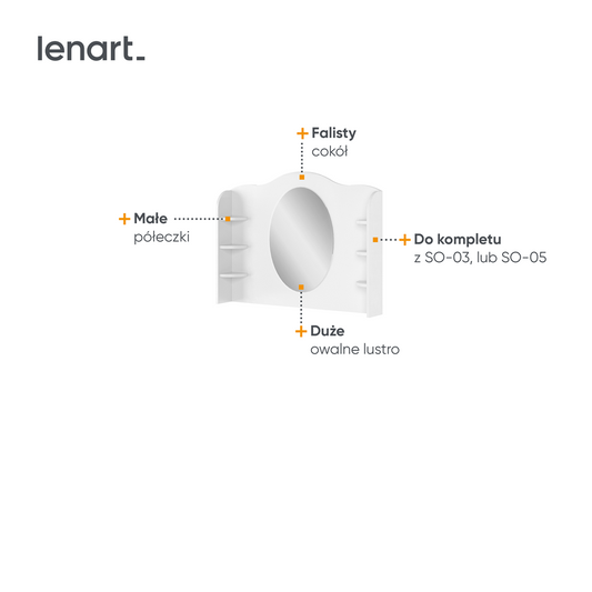 STORY SO-06 - toaletka - biały/dąb nash